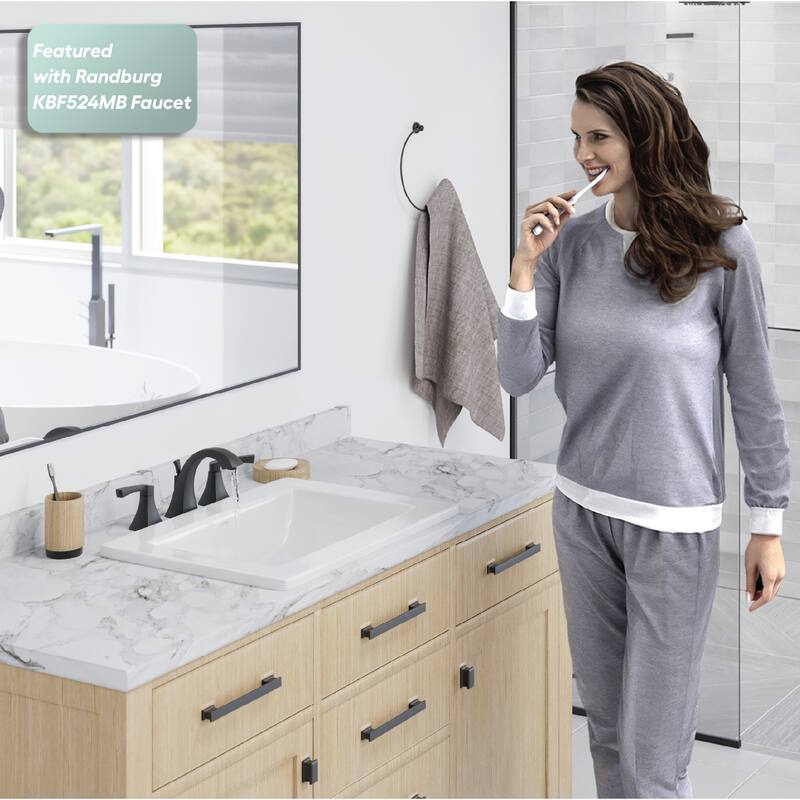 Karran Valera 23" Rectangular Top Mount Vitreous China Bathroom Sink in White