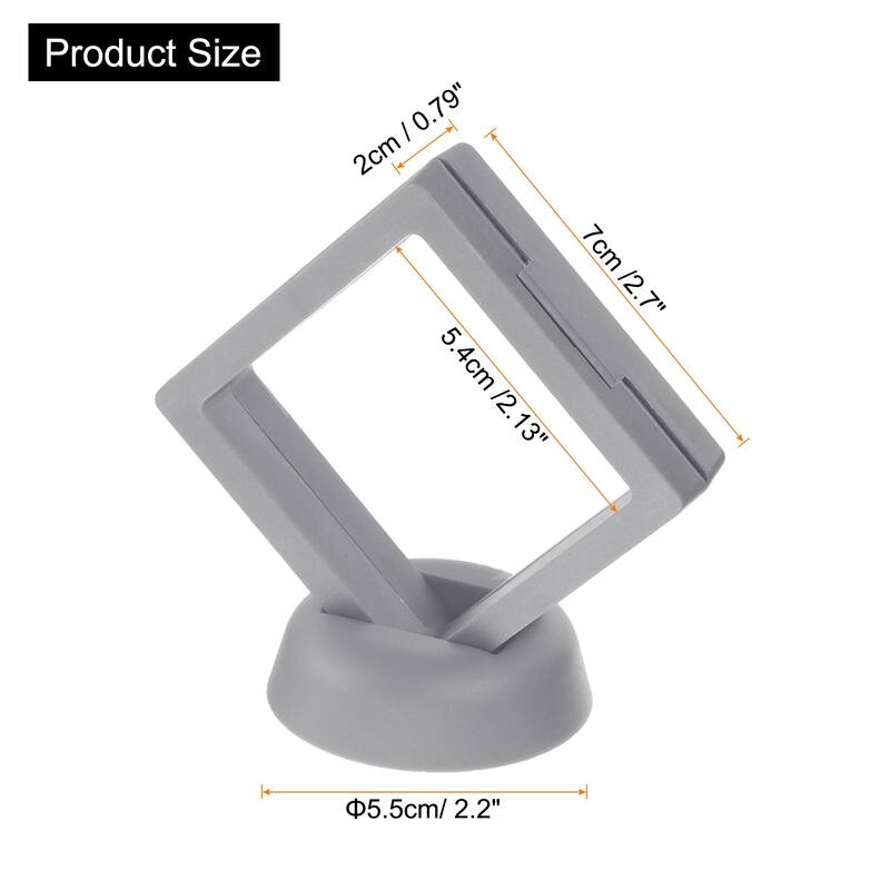 12 Pcs 3D Floating Display Case, Display Holder PE Jewelry Storage Box
