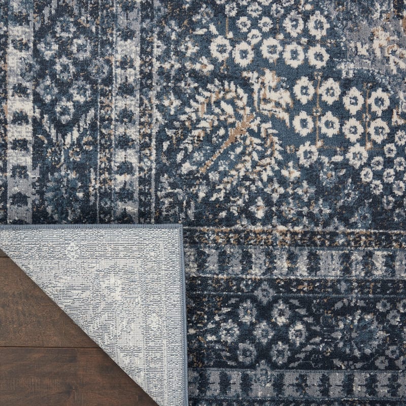 Malta Vintage Oriental Bordered Medallion Area Rug