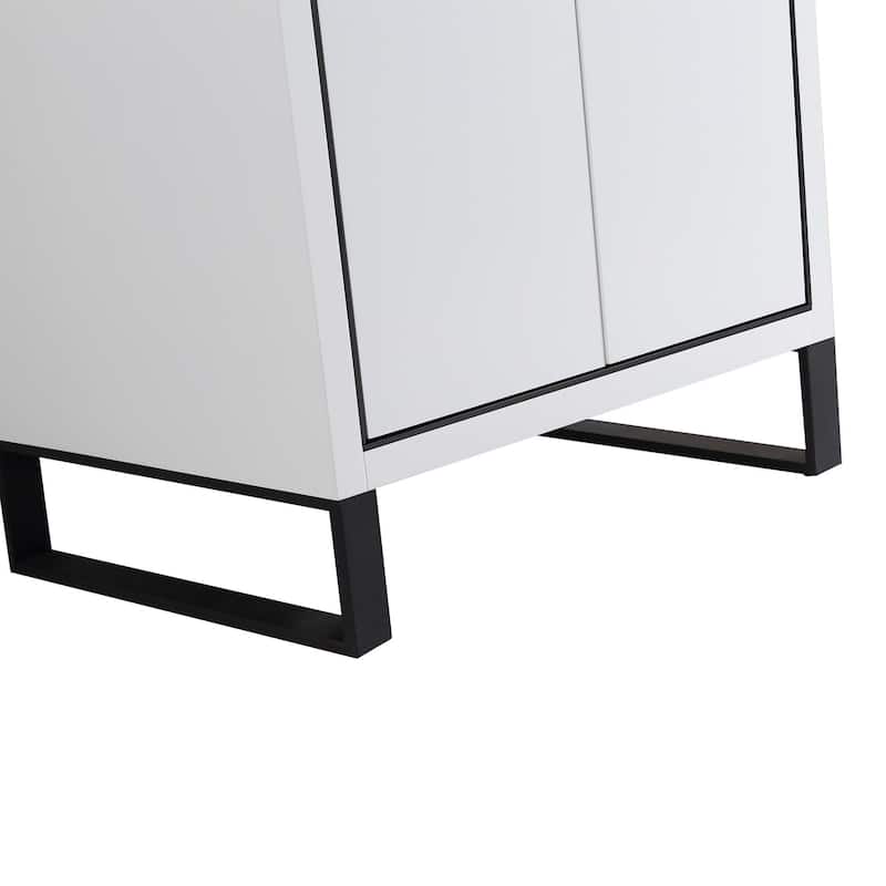 Fine Fixtures Opulence Collection Bathroom Vanity with White Ceramic Sink