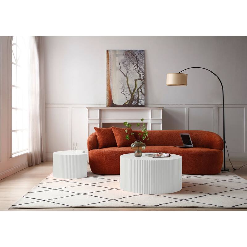 Nesting table set of 2, Handcraft Coffee Table for Living Room/Office/Leisure Area