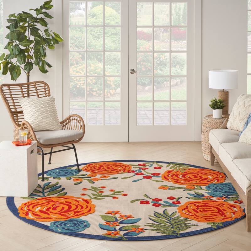Nourison Aloha Indoor/Outdoor Floral Area Rug