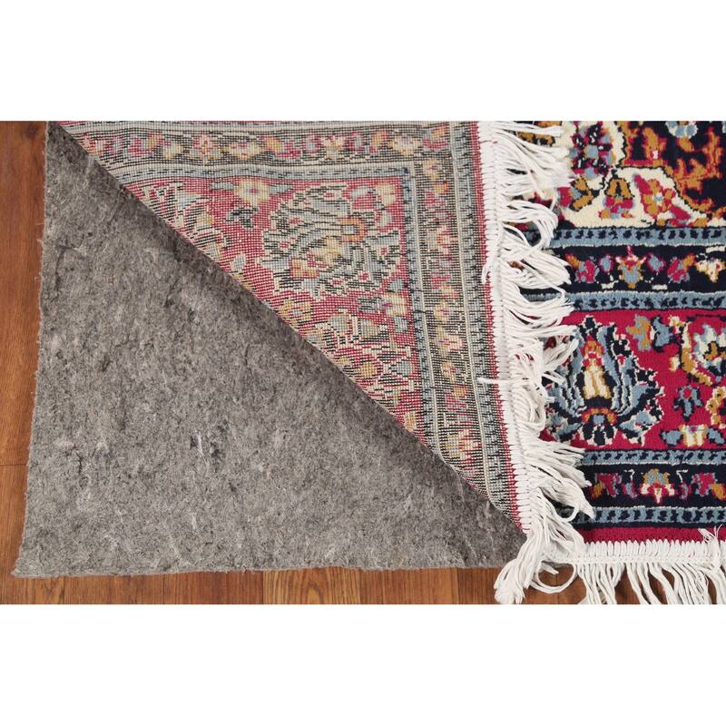 Floral Ivory Mashad Turkish Rug Machine Made Carpet - 6'4" x 9'6"