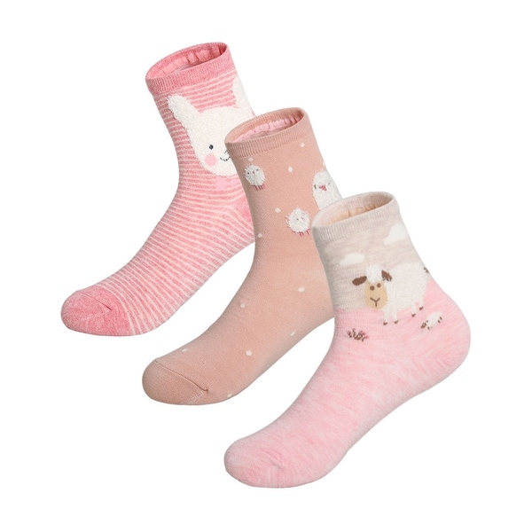 Ladies Non Skid Slipper Socks Size 9-11 Color Pink-6 Pack