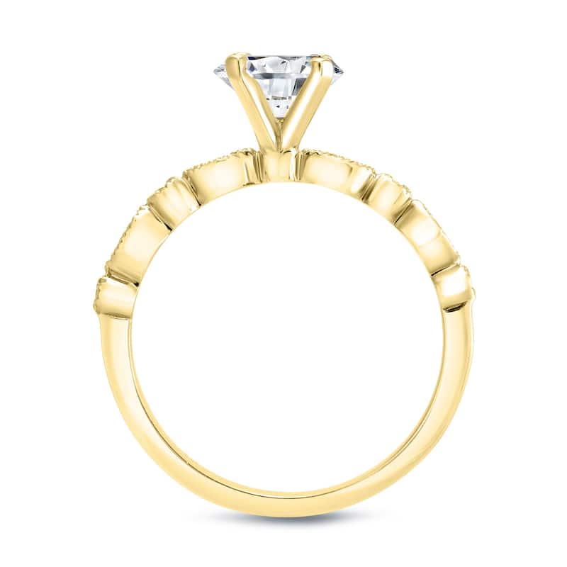 Auriya 2 carat TW Vintage Moissanite and Diamond Engagement Ring Set 14k Gold