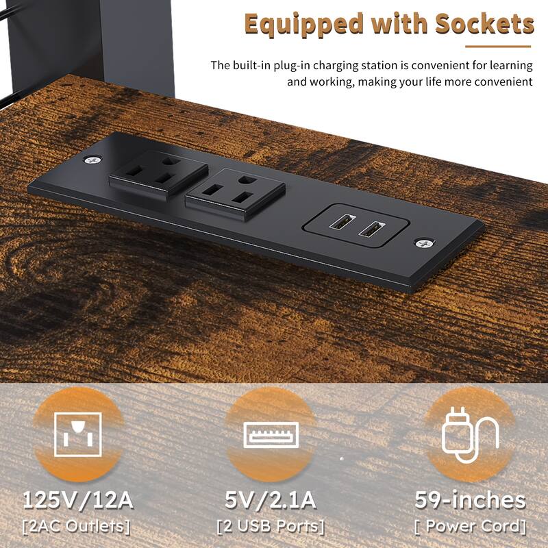 Full-Size Loft Bed with Desk, Wardrobe, and Charging Station - Space-Saving Design for Small Spaces