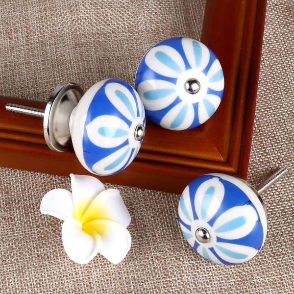 Shop 6 X Hand Painted Ceramic Door Knobs Cabinet Drawer Wardrobe