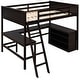 preview thumbnail 27 of 55, Multifunctional Full Size Wooden Loft Bed with Shelves & Desk