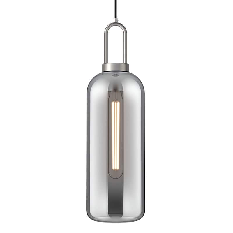 Alora Lighting PD401606SM Soji 6" Wide Mini Pendant with Smoked Glass - Brushed Nickel