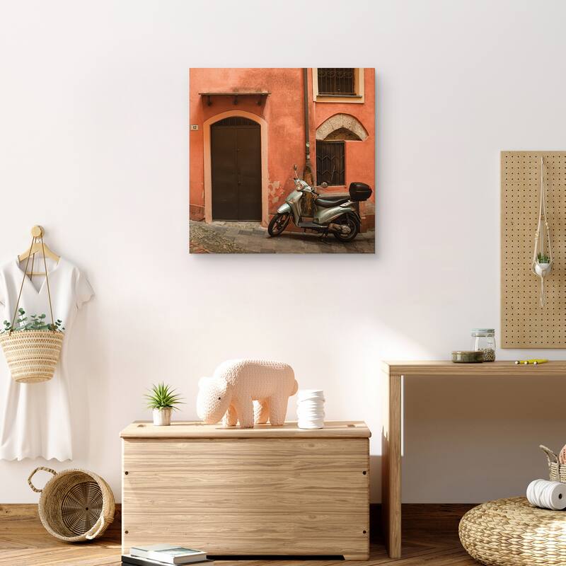 Moped Square by Sossi Madzounian Canvas Art Print