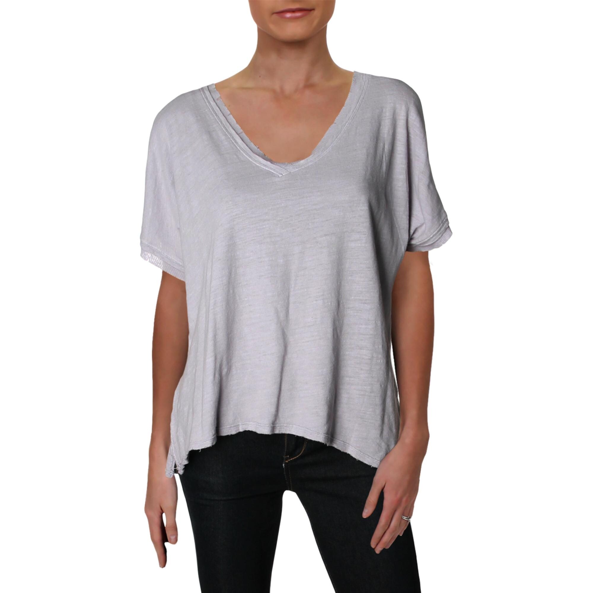 Shop We The Free Womens Take Me T Shirt Linen Blend Raw Hem