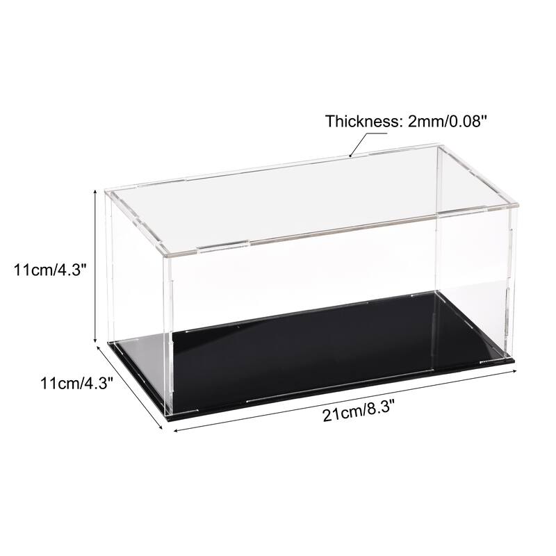 Acrylic Display Case Dustproof Showcase Cube Collectibles Show Box - 7.9x3.9x3.9 inch