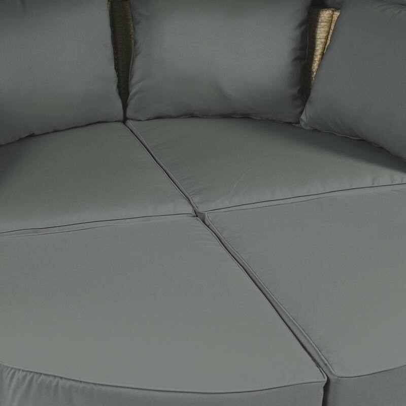 Outdoor Patio Daybed Wicker Rattan Double Daybed