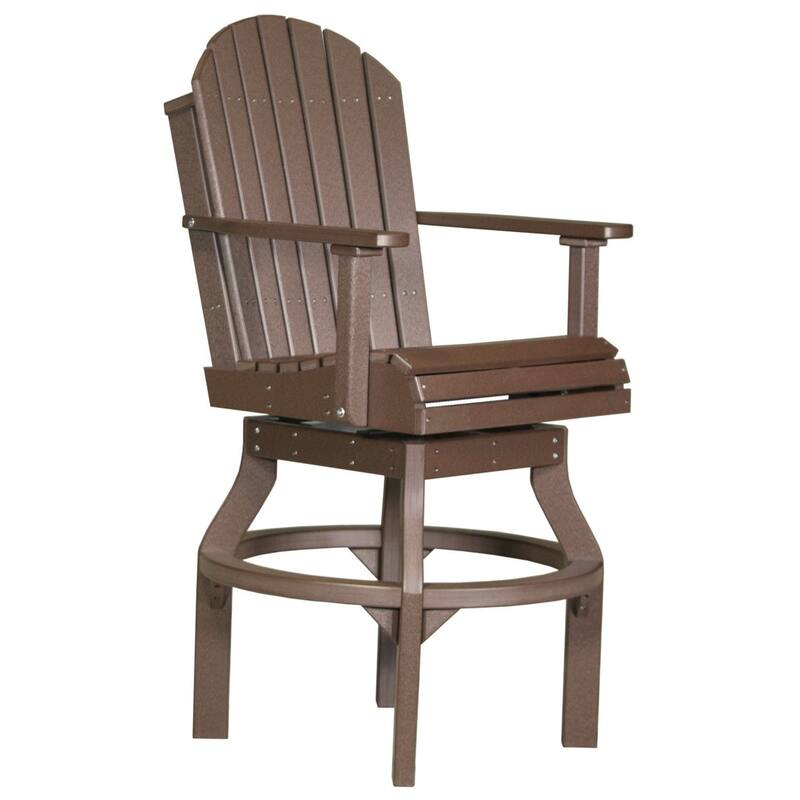 Set of 4 Poly Lumber Adirondack Swivel Chairs