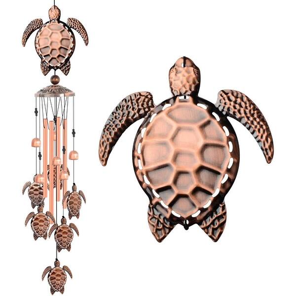 slide 2 of 3, Sea Turtle Bronze Wind Chimes