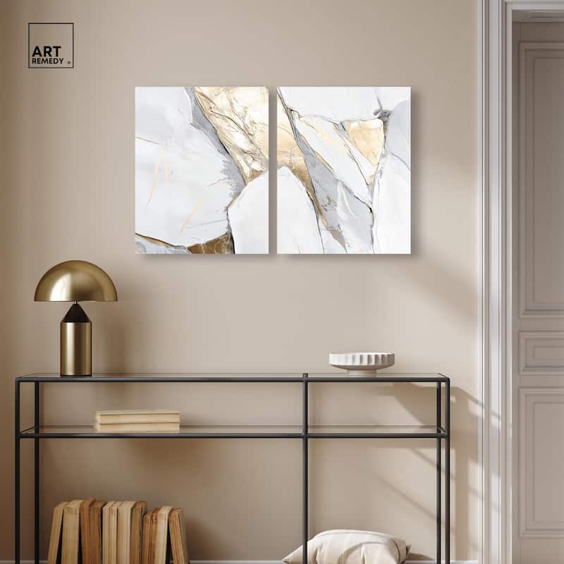 Cracks of Creation III Canvas Set of 2 by Art Remedy, Gallery Wrapped