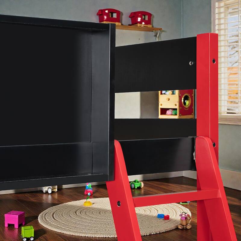 Full Size Gaming Loft Bed with Desk, LED Light, Storage Shelves and Drawers, Wood Loft Bed Frame for Teens Kids