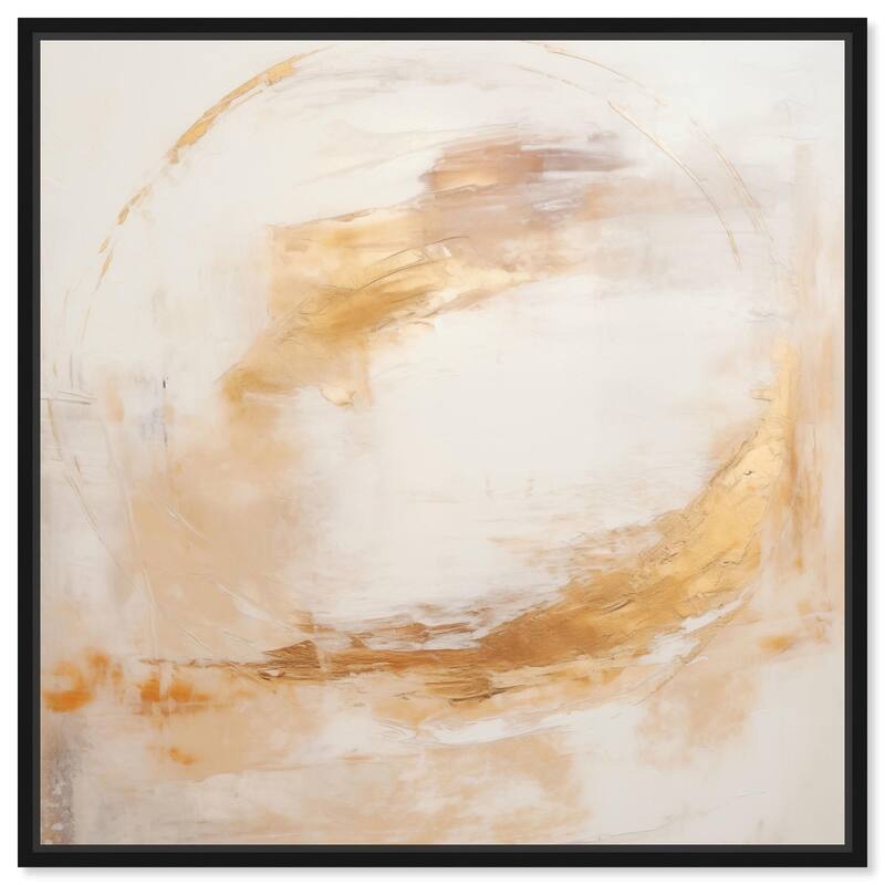 Golden Orb I Canvas by Art Remedy - Black - 12" x 12"