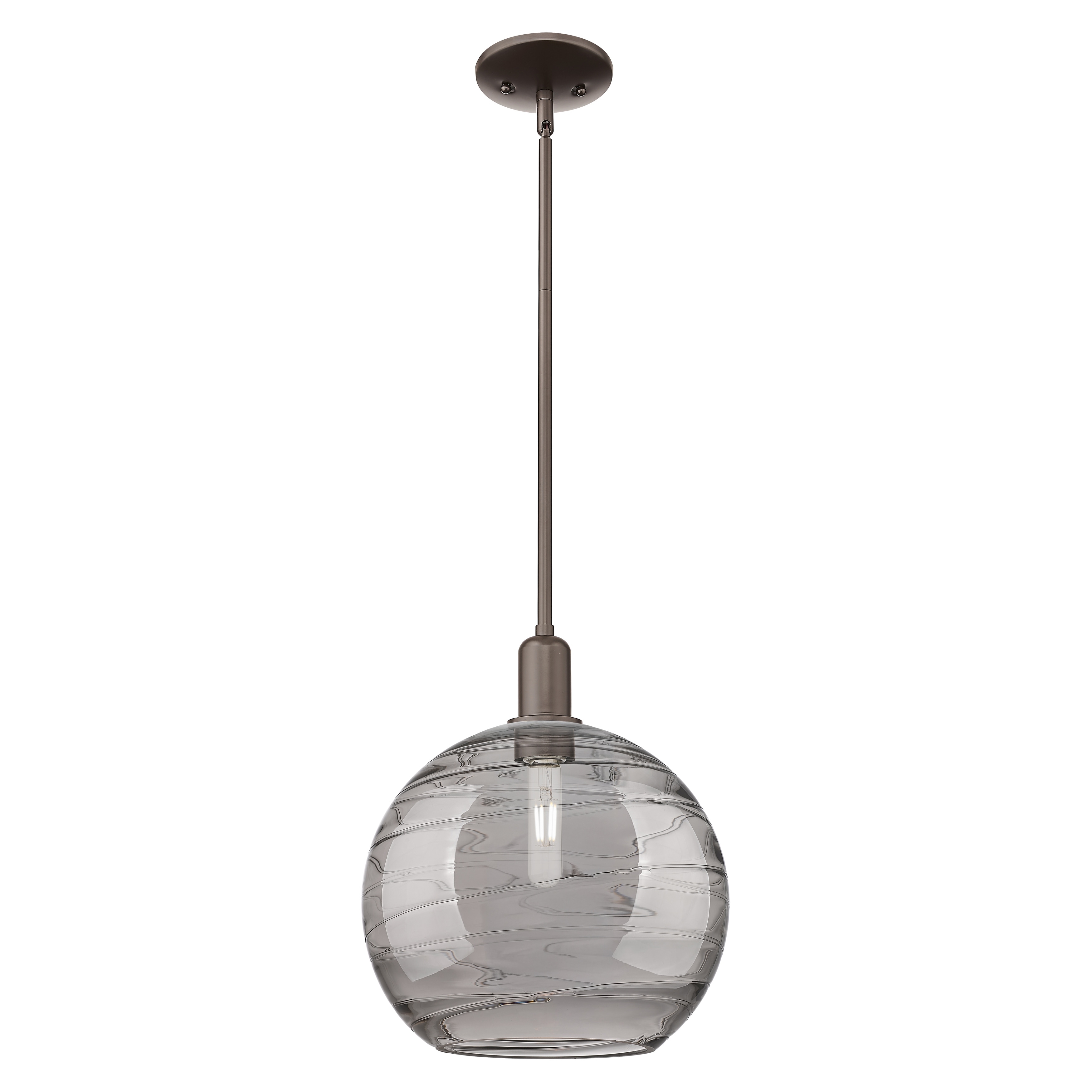 Innovations Lighting Endless Possibilities Arcadia - Athens Deco Swirl - 1 Light 12" Stem Hung Mini Pendant