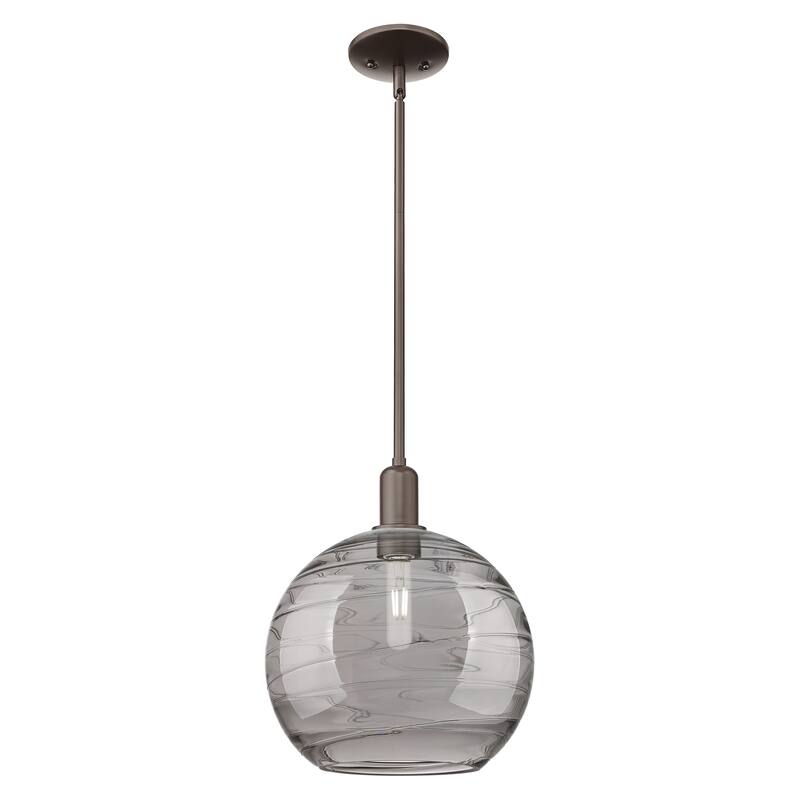 Innovations Lighting Endless Possibilities Arcadia - Athens Deco Swirl - 1 Light 12" Stem Hung Mini Pendant - Oil Rubbed Bronze