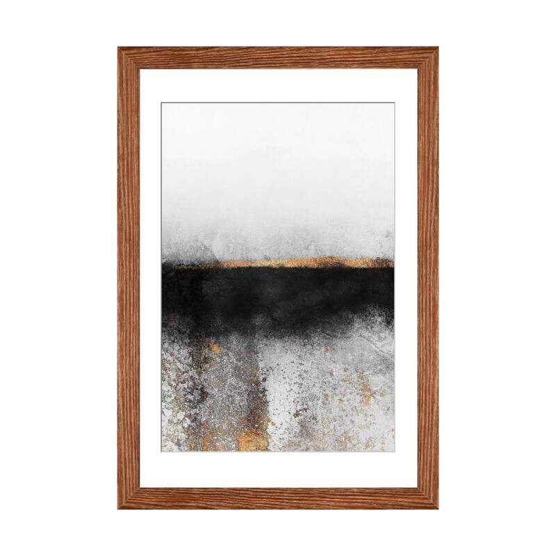 iCanvas "Soot And Gold" by Elisabeth Fredriksson - Walnut - 32x24x1