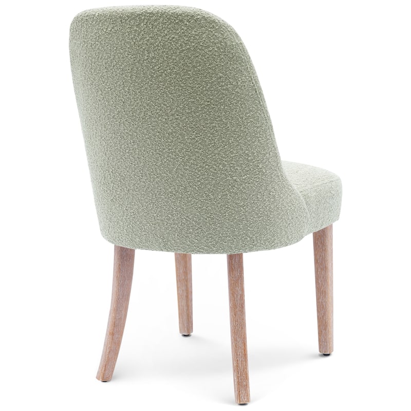 Farmhouse Water and Stain Resistant Boucle Upholstered Side Chair (Set of 6)