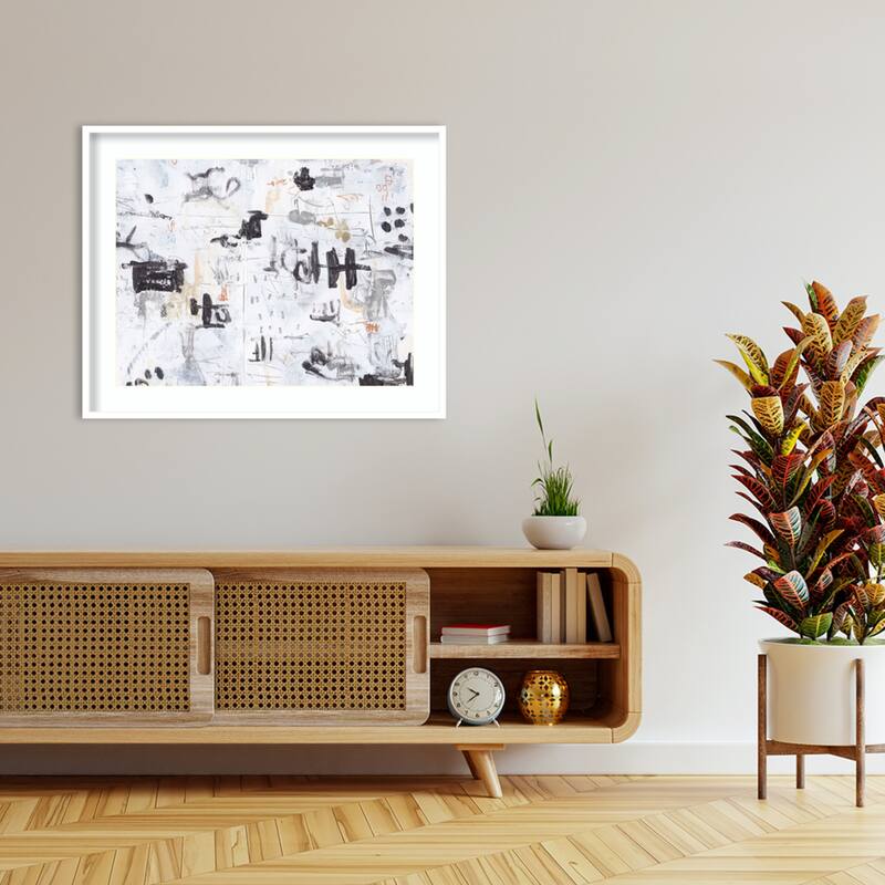 The Subtle Frenzy No. 1 by Melissa Wang Wood Framed Wall Art Print