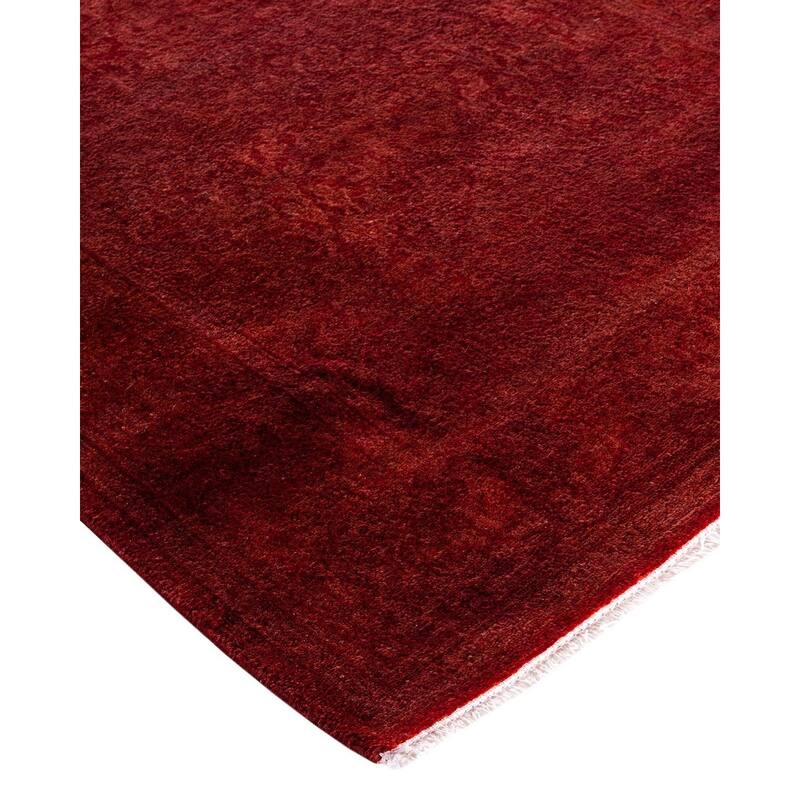 Overdyed, One-of-a-Kind Hand-Knotted Area Rug - Rust - 2' 6" x 9' 4"