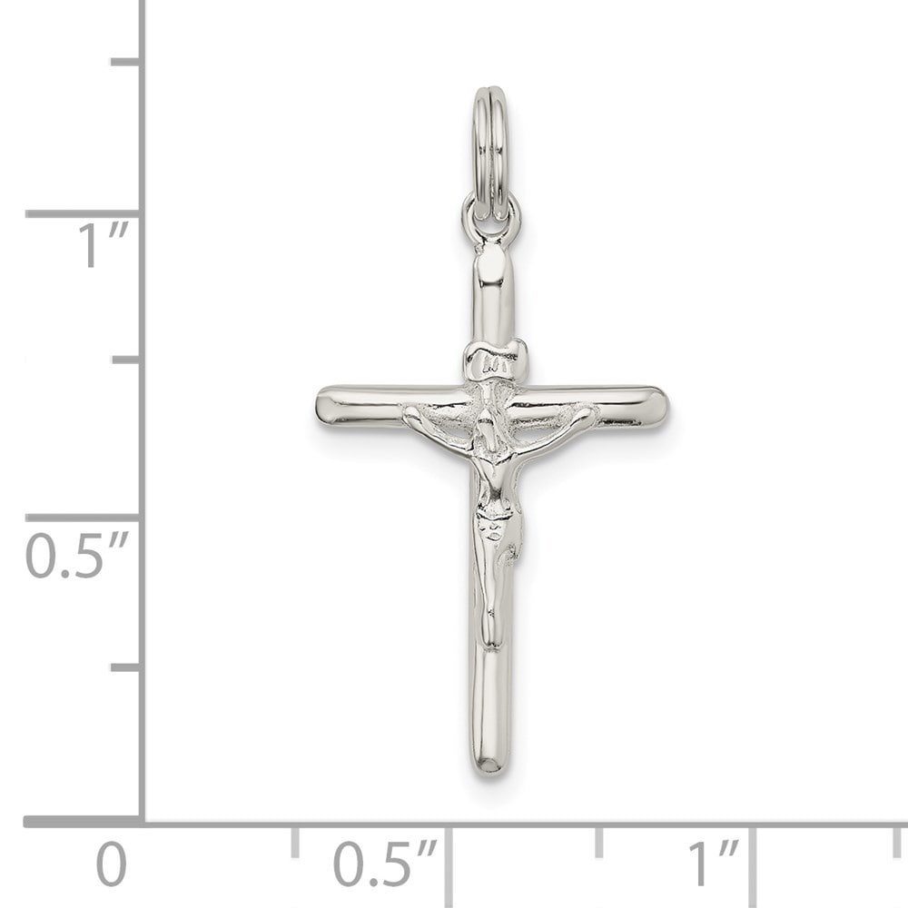 925 Sterling Silver Polished Crucifix Pendant 