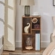preview thumbnail 7 of 34, VECELO Set of 3 Cube Bookshelves 2/3/4-Tier Open Shelf Bookcase with Irregular Cubes for Living Room Study Bedroom Office