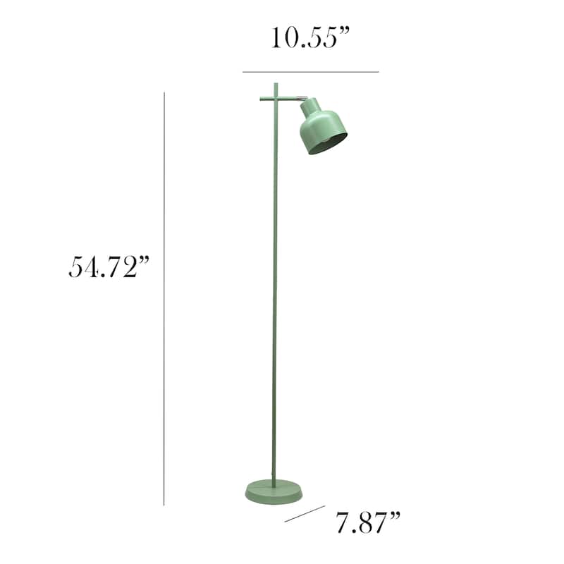 Metal Adjustable Spotlight Floor Lamp with Rotary Switch - 10.55 x 7.87 x 54.72 in. (L x W x H)