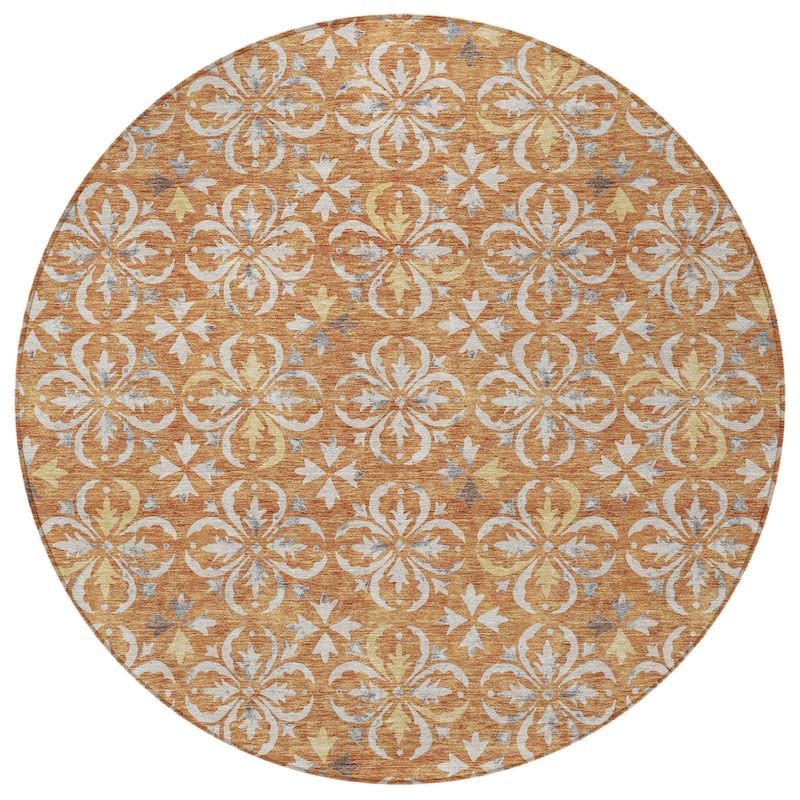 HomeRoots Floral Transitional Rectangle Outdoor Rug