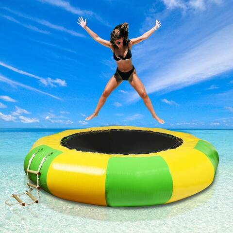 6.5Ft/10Ft Inflatable Trampoline Bounce Swim Platform For Sports