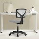 preview thumbnail 4 of 44, Office Computer Desk Chair with Wheels, Ergonomic Low-Back Mesh Rolling Work Swivel Chairs, Armless Comfortable Lumbar Support