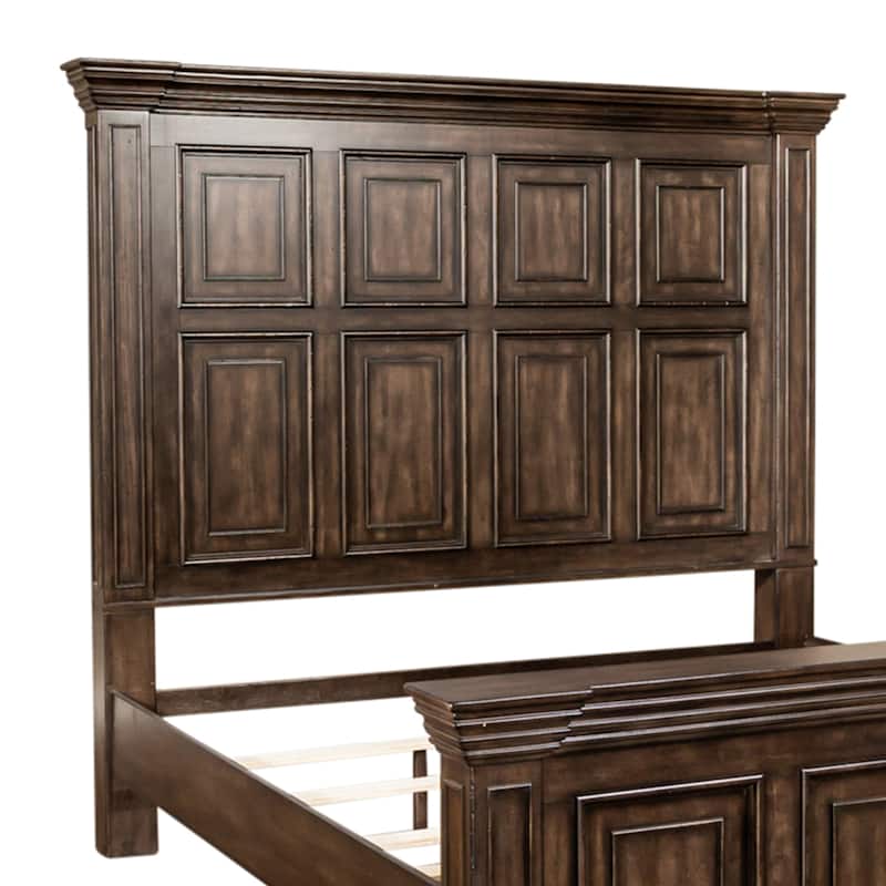 Big Valley Brownstone Distressed King California Panel Bed