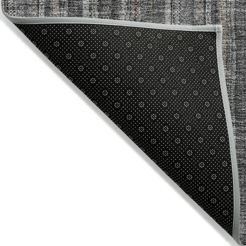 Machine Washable Indoor/ Outdoor Stripe Chantille Rug
