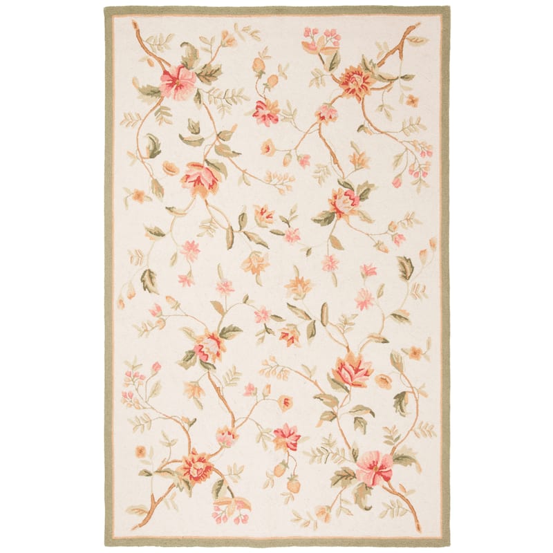 SAFAVIEH Handmade Chelsea Rodovica Floral French Country Wool Rug