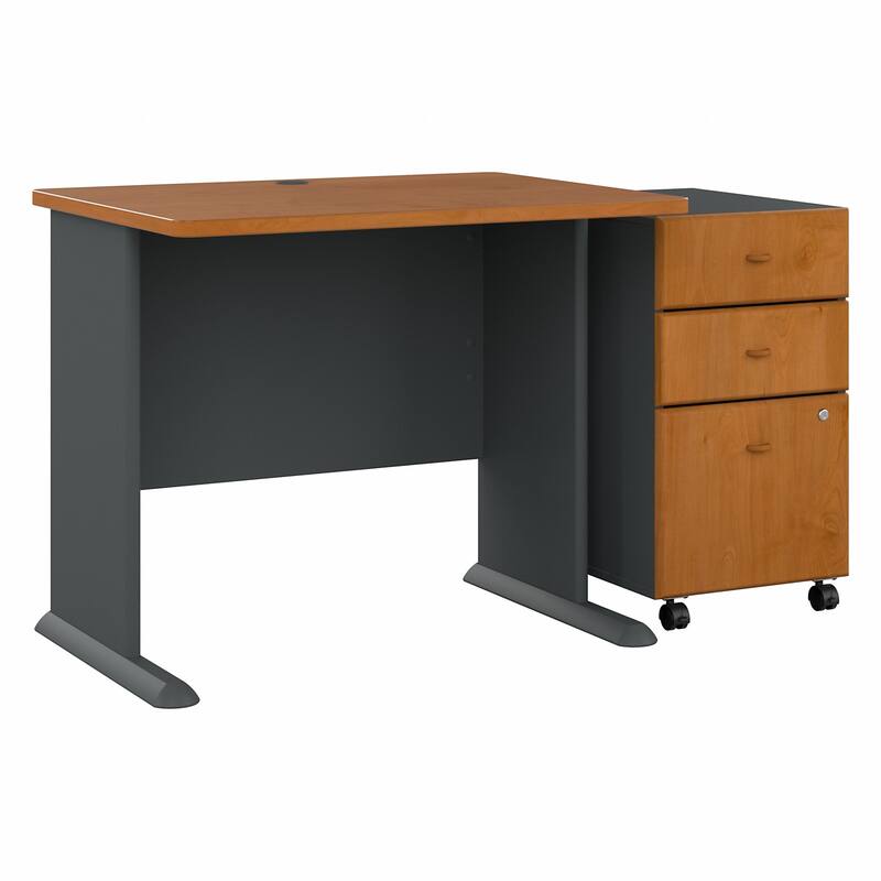 Series A 36W Desk with Mobile File Cabinet by Bush Business Furniture