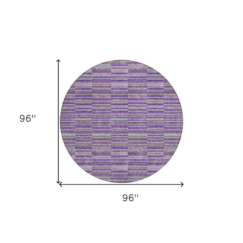 HomeRoots Striped Transitional Rectangle Outdoor Rug