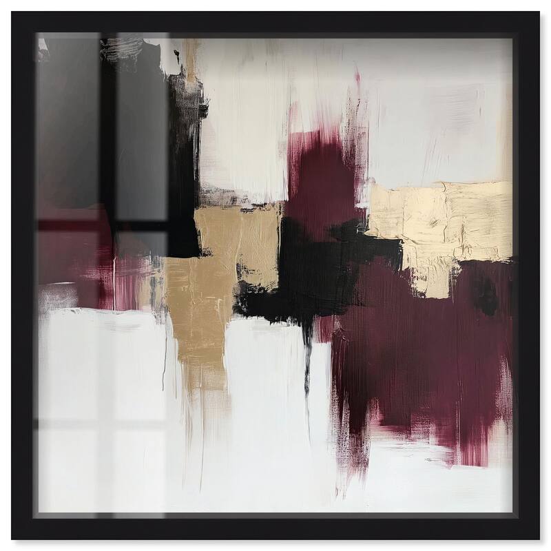 Golden Dusk III Shadowbox by Art Remedy - Black - 40" x 40"