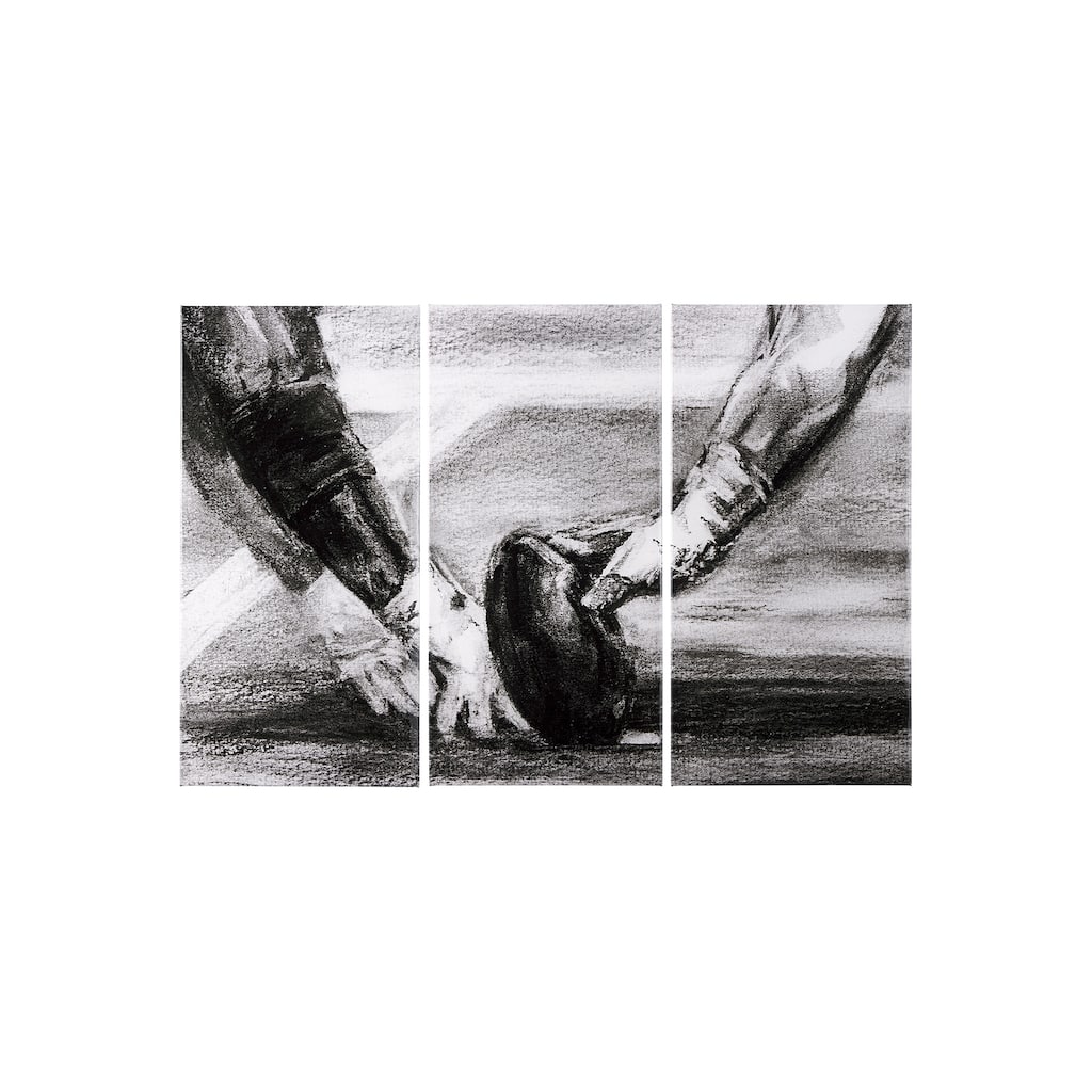 Sports Collection Football (Set of 3) (20 x 40) Canvas Art Print