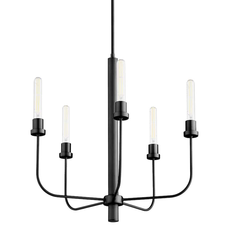 Quorum International 612-5 Sheridan 5 Light 25" Wide Candle Style - Matte Black