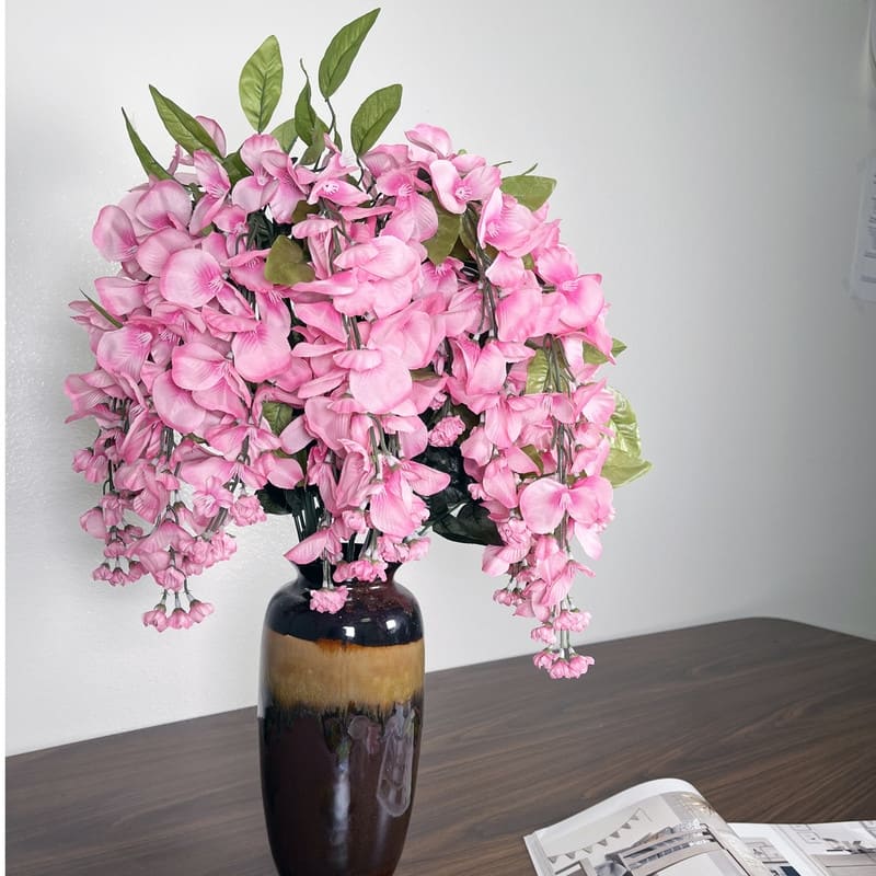 Faux Wisteria Flower Stems Bunch
