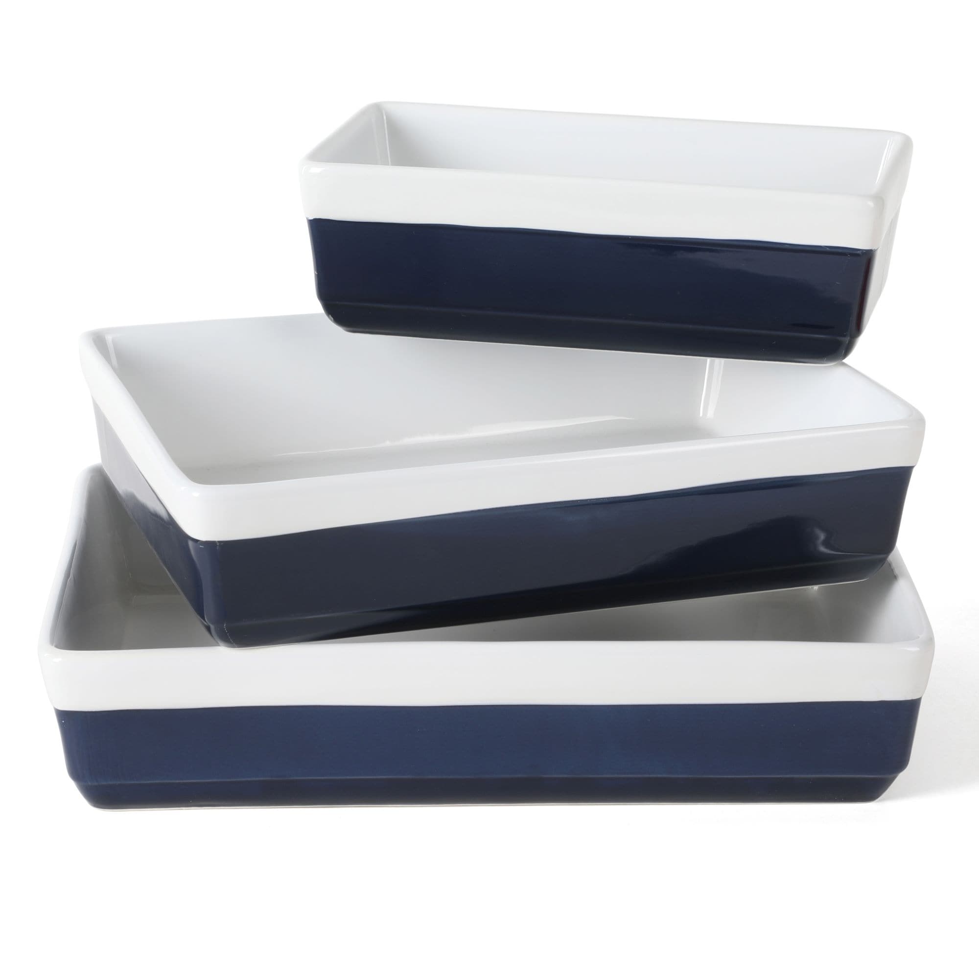 Martha Stewart 3 Piece Ceremic Bakeware Baker Set
