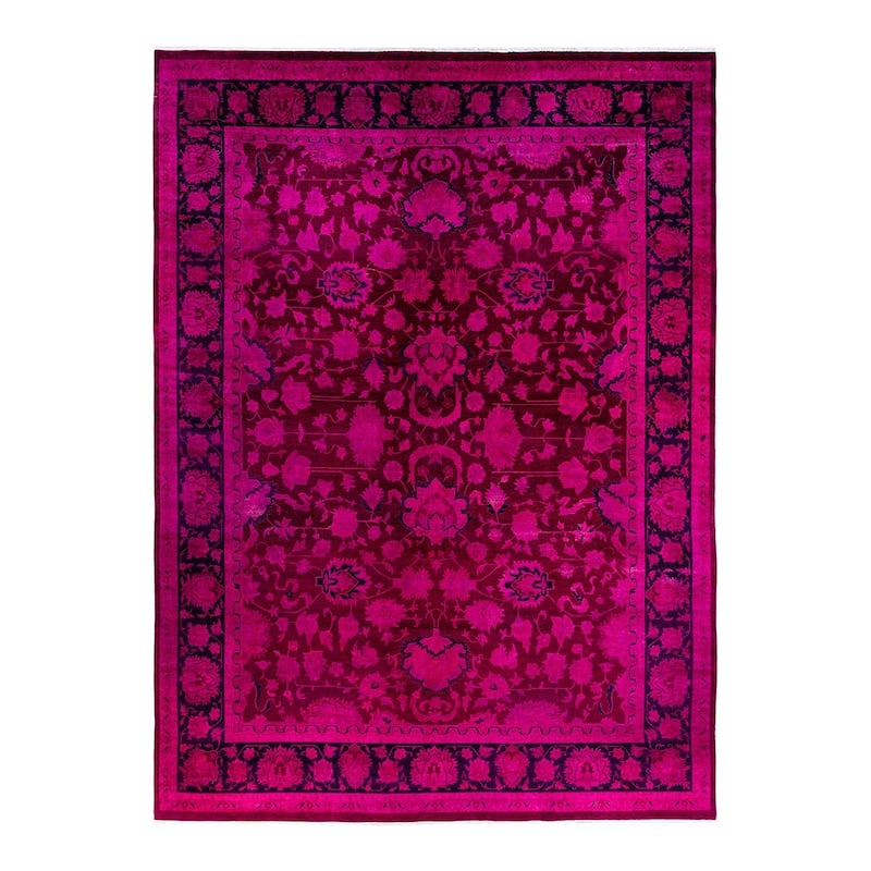 Fine Vibrance One-of-a-Kind Hand-Knotted Area Rug - Pink, 10' 2" x 13' 10" - 10' 2" x 13' 10"
