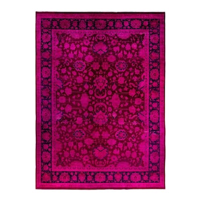 Fine Vibrance One-of-a-Kind Hand-Knotted Area Rug - Pink, 10' 2" x 13' 10" - 10' 2" x 13' 10"