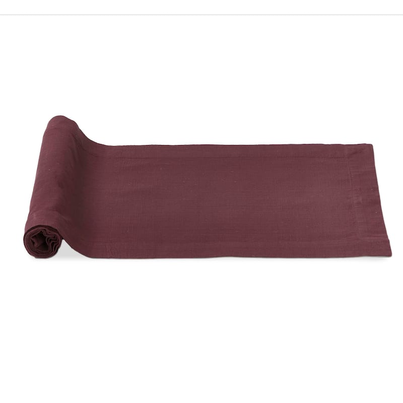Threads Slub Runner - Plum Purple Cotton Table Runner, 72" x 14.5", Machine Washable, Everyday Use