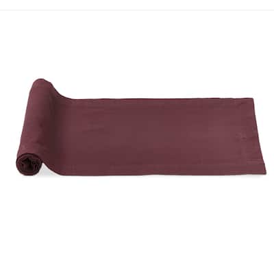 Threads Slub Runner - Plum Purple Cotton Table Runner, 72" x 14.5", Machine Washable, Everyday Use