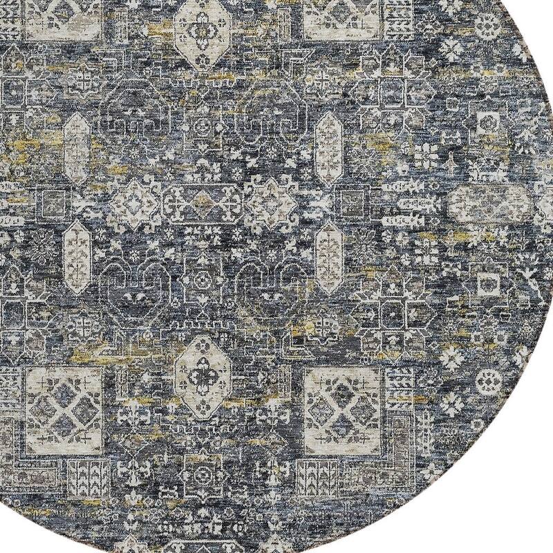HomeRoots Oriental Transitional Rectangle Outdoor Rug