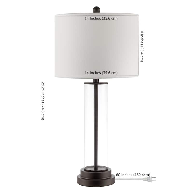 SAFAVIEH Lighting Onica 26-inch Glass Table Lamp - 14" x 14" x 26" - 14Wx14Dx29H